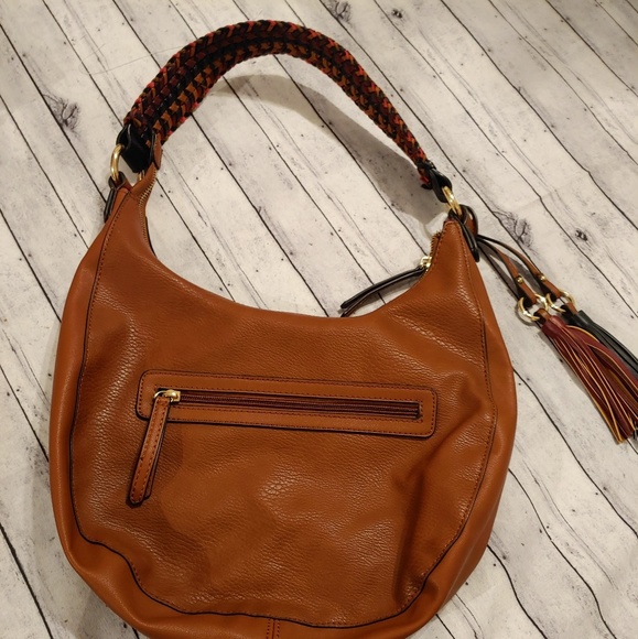 Sondra Roberts braided handle faux leather bag - Picture 4 of 8